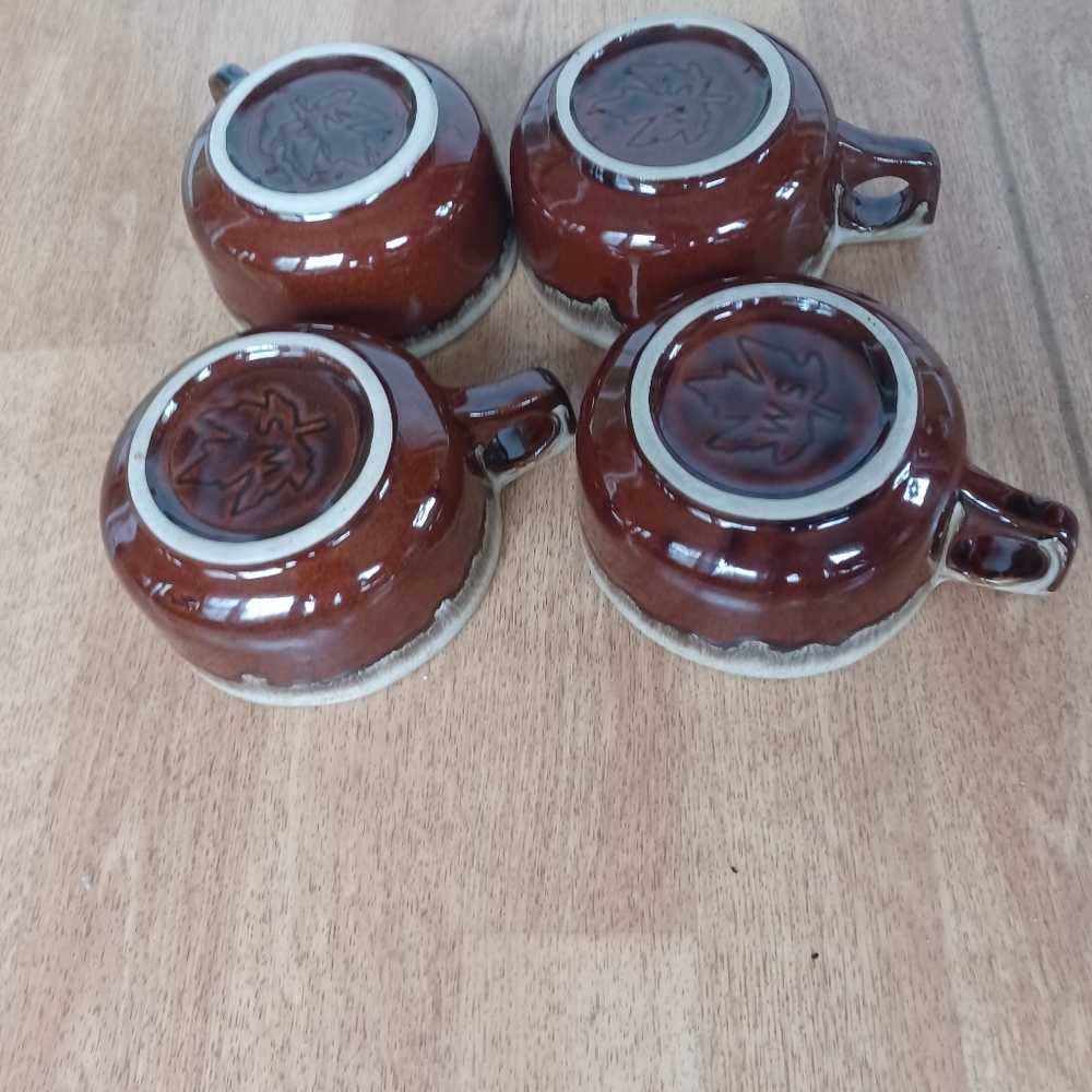 Pottery Western Stoneware soup mugs bowls vintage drip ware - Picture 4 of 5